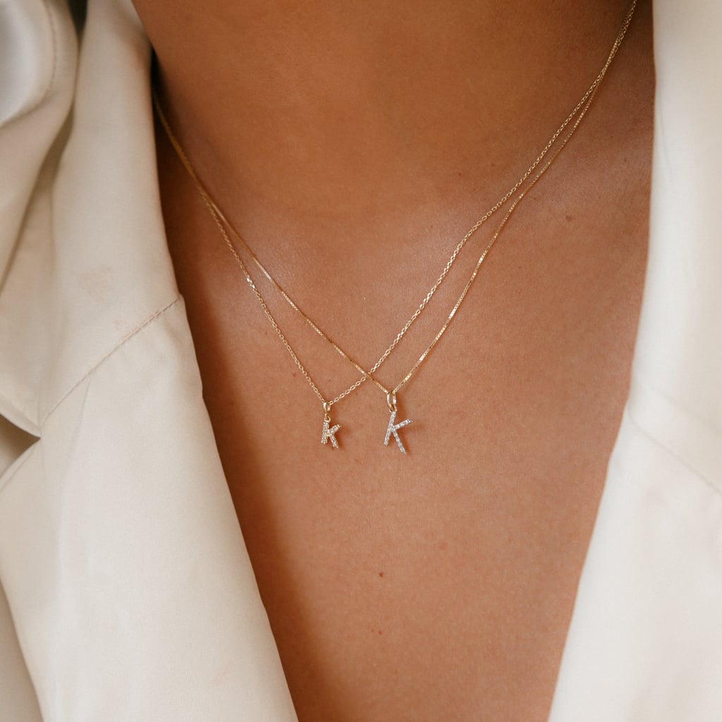Pretty Personalized Jewelry: Amarilo Baby Diamond Initial Charm Necklace