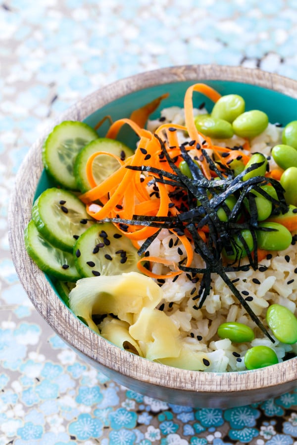 Spicy Veggie Sushi Bowls Homemade Sushi Recipes POPSUGAR Food Photo 6