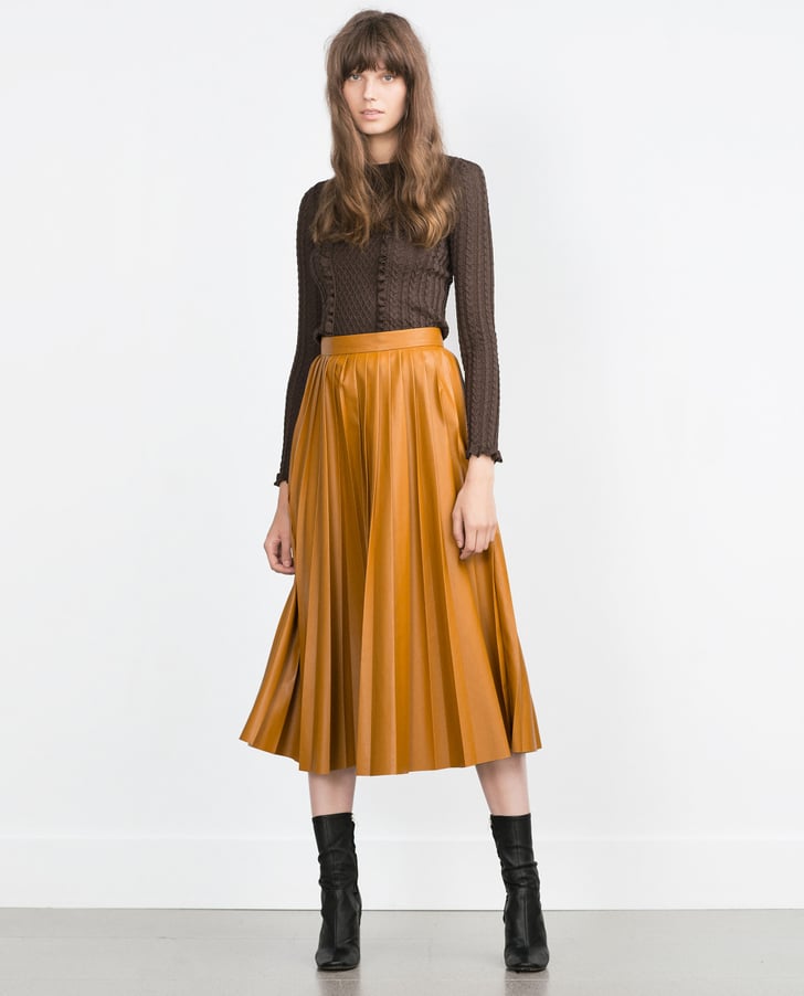 Zara Pleated Midi Skirt ($70) | Olivia Palermo's Fall Outfits ...