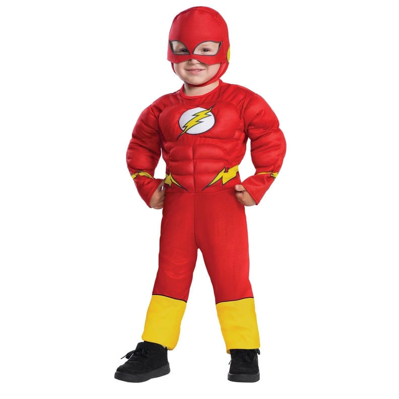 Toddler Boys' Justice League Flash Muscle Deluxe Halloween Costume