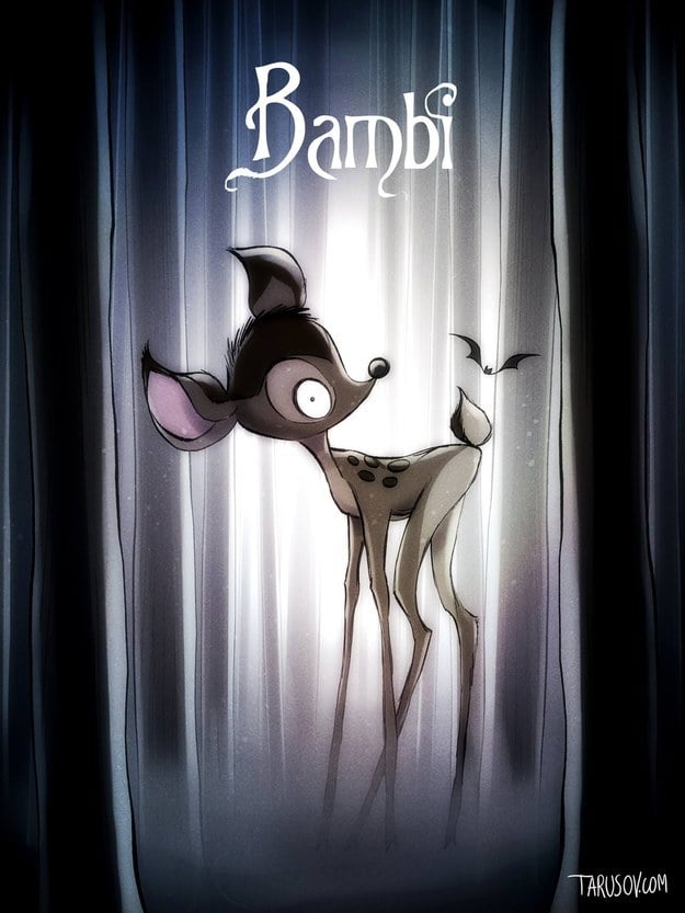 Disney Movies as Tim Burton Characters