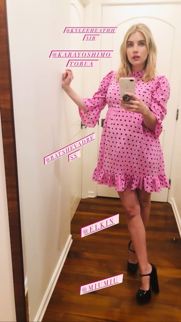 Emma Roberts Wears a Baby-Doll Maternity Dress on Instagram