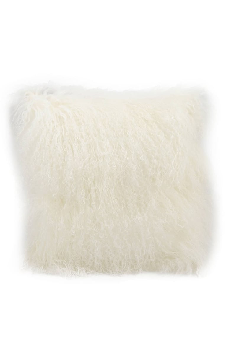 Mina Victory Genuine Tibetan Wool Shearling Pillow