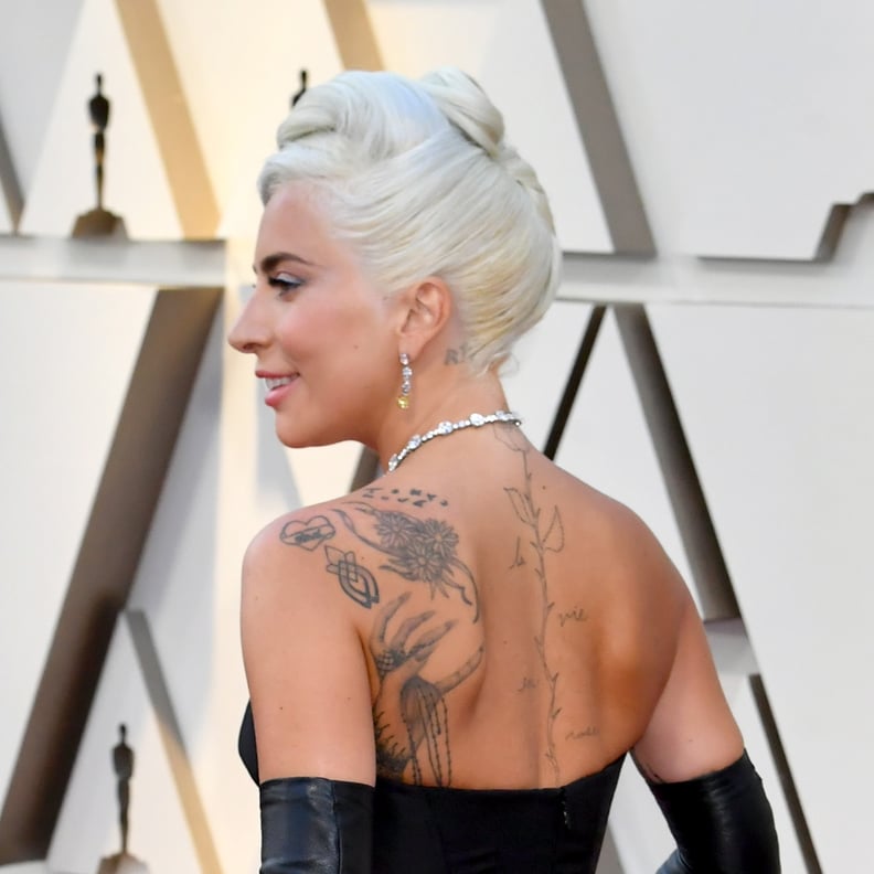 Lady Gaga's Rose Spine Tattoo