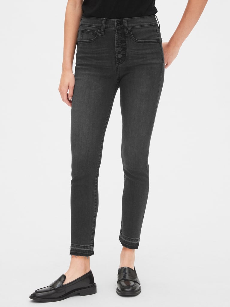 Buy > gap black high waisted jeans > in stock