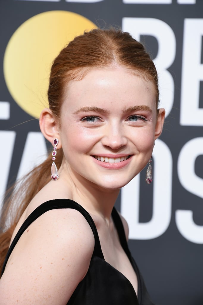 Sadie Sink | Celebrity Hair and Makeup at the 2018 Golden Globes