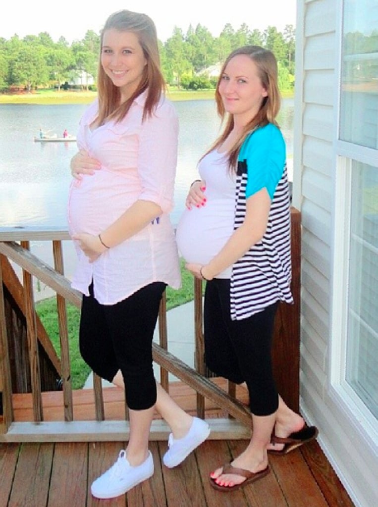 The only thing that makes a lake photo better is two besties holding their bumps (obviously).