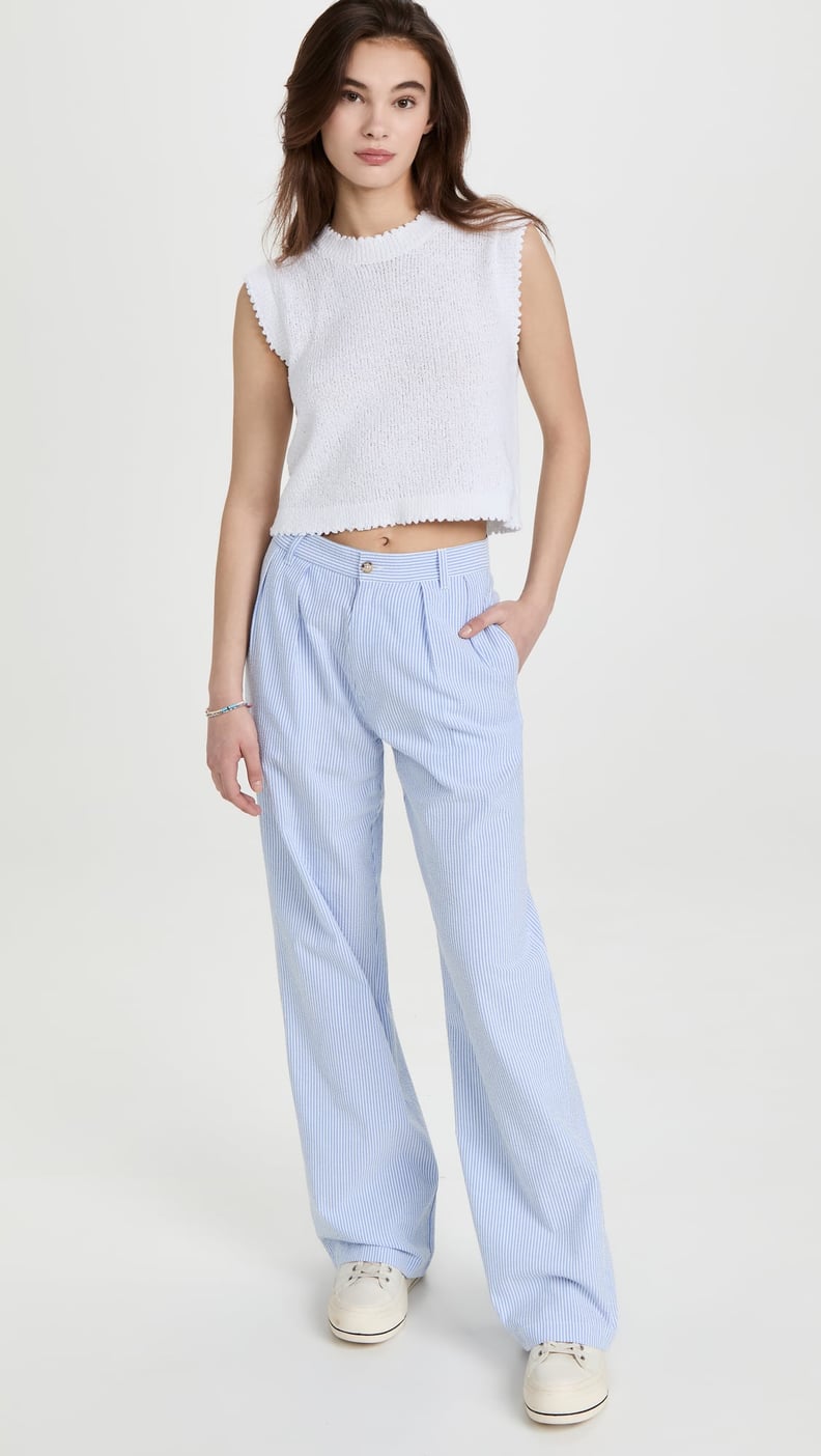 CO White Cotton Drawstring Pant - Meghan Markle's Pants - Meghan's Fashion