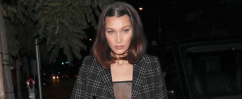 Bella Hadid Sheer Glitter Top