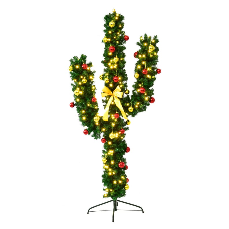 Costway 6' Pre-Lit Cactus Christmas Tree