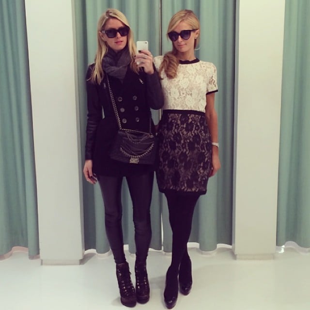 Nicky and Paris Hilton took dressing room selfies during a shopping trip.
Source: Instagram user nickyhilton