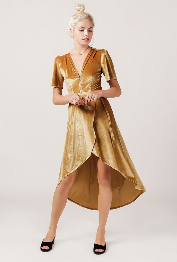 Azalea Velvet Midi Wrap Dress