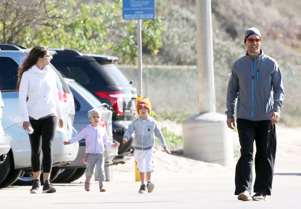 The family all jogged together.