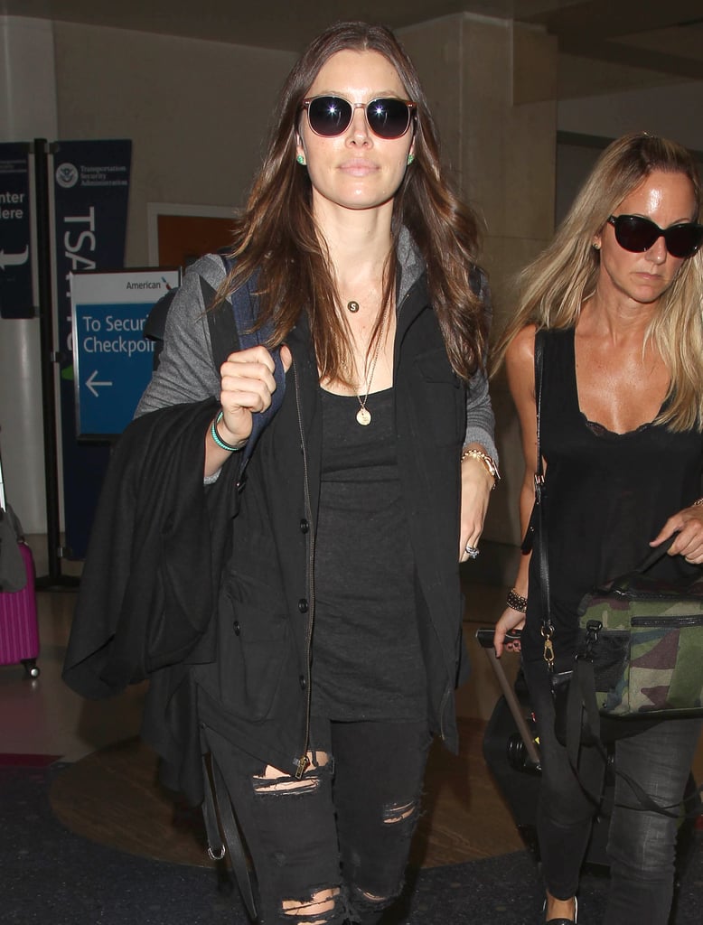 Jessica Biel at LAX September 2015