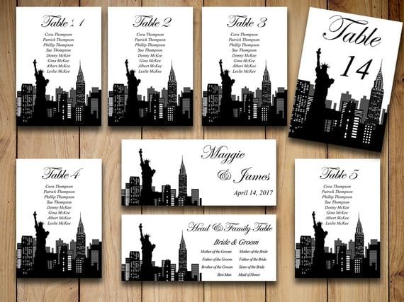 New York Wedding Seating Chart