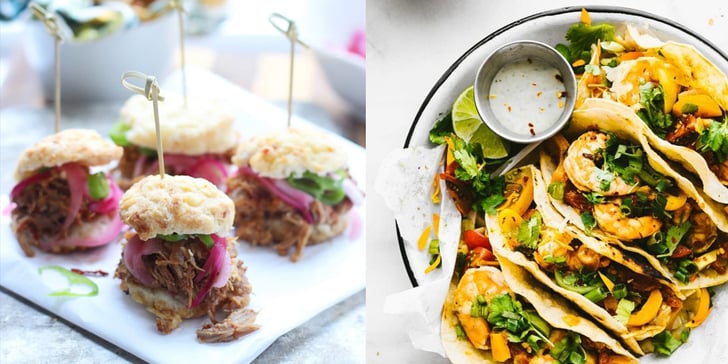 Slow cooker enchilada bake quinoa recipes party crowd day popsugar food recipe game batch big strong crazy mom dinner casserole