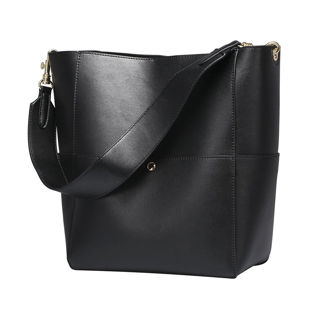 S-Zone Fashion Vintage Leather Bucket Tote Shoulder Bag | Amazon Prime ...