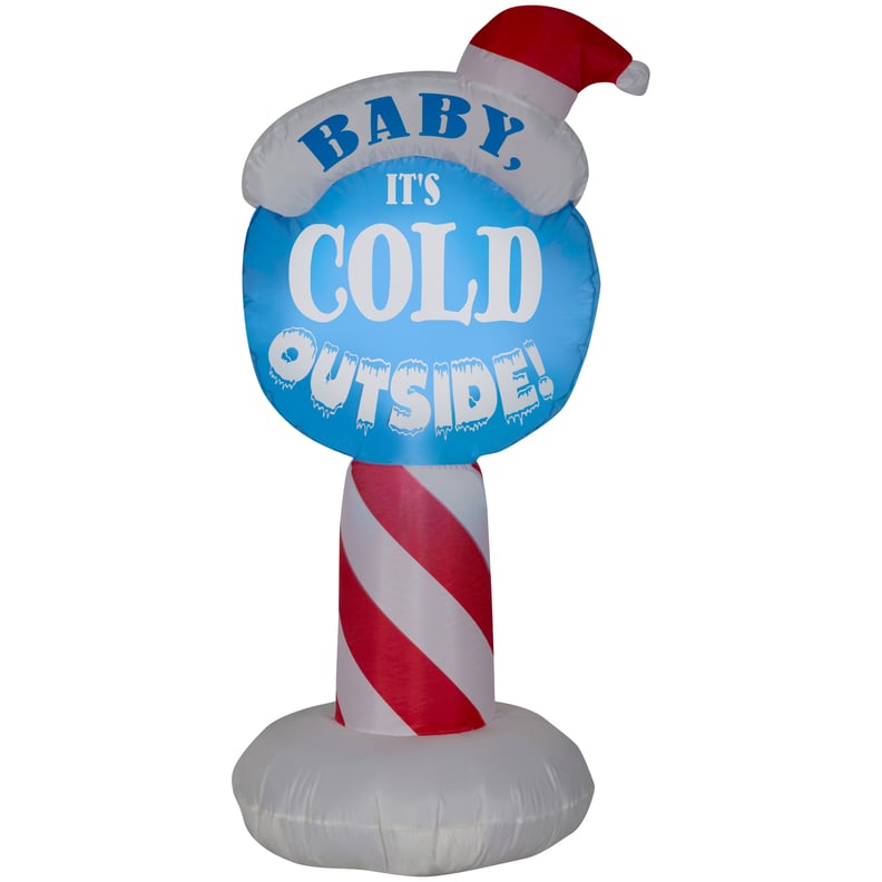 Inflatable Baby, It's Cold Outside Sign