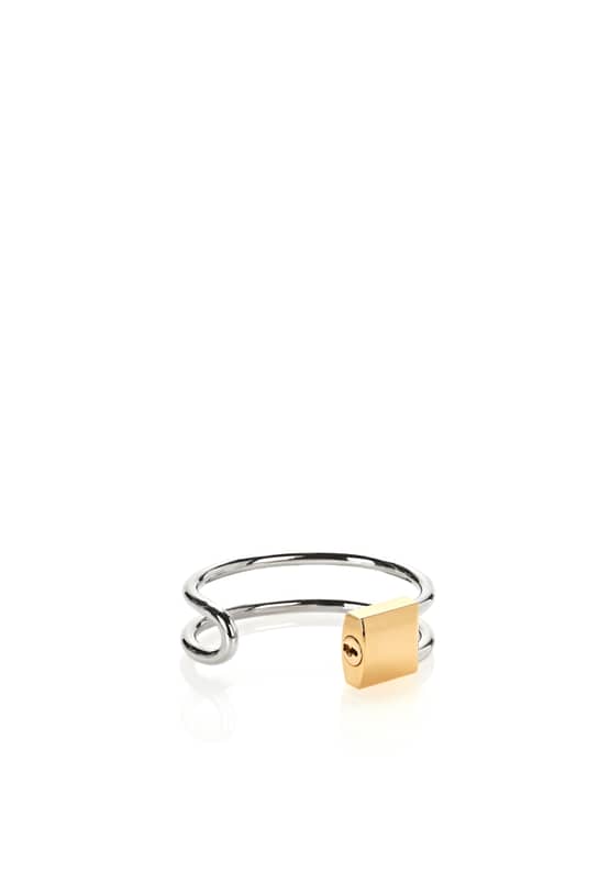 Alexander Wang Broken Link Double Lock Bracelet - Silver-Tone Metal Link,  Bracelets - ALX129505