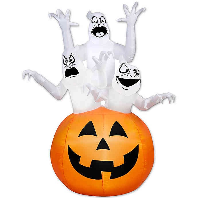 Gemmy Ghosts in a Pumpkin Inflatable Outdoor Decoration