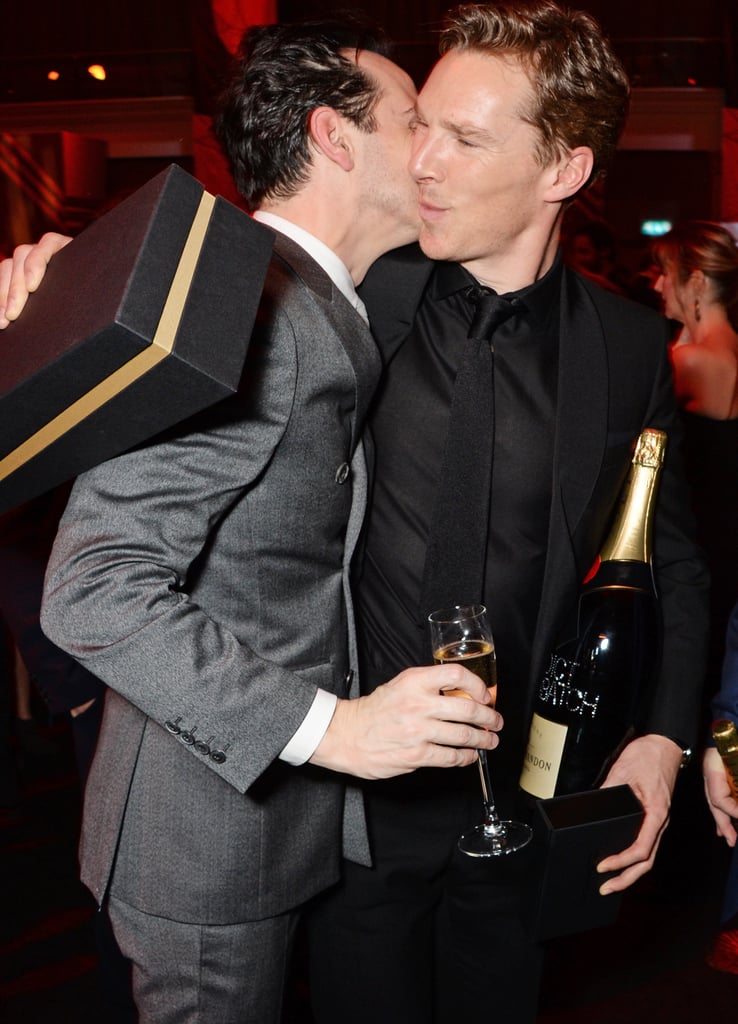 Benedict got a kiss from his Sherlock nemesis Andrew Scott.