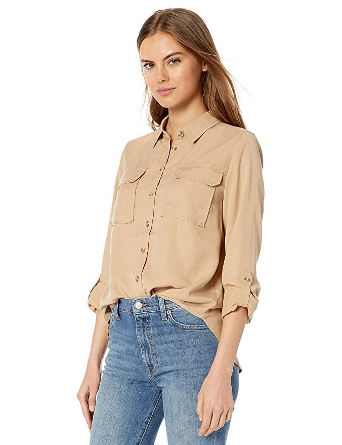 The Drop Erin Long-Sleeved Loose-Fit Utility Pocket Shirt