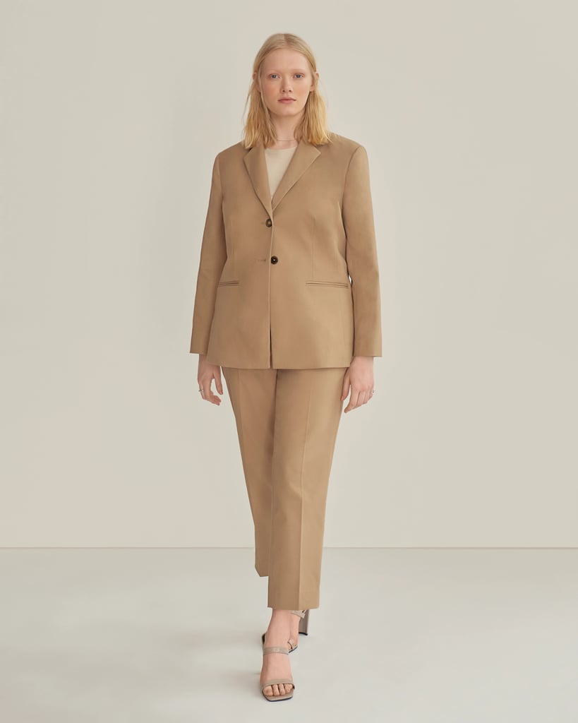 The Henning Laight Blazer ($595) and Henning Laight Pants ($295) are a neutral pairing that will have you delivering that presentation and sharing your screen with the utmost confidence. Accessory-wise, opt for small gold hoop earrings and matching heeled sandals.