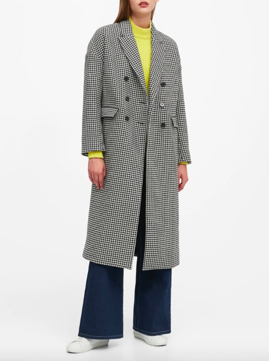 JAPAN EXCLUSIVE Houndstooth Double-Breasted Car Coat