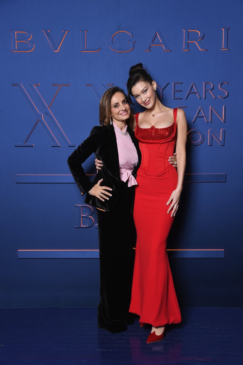 Bella Hadid Red Versace Dress February 2019 POPSUGAR Fashion