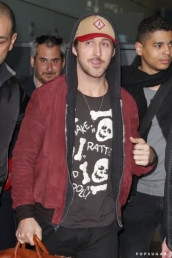 Ryan Gosling was in Paris on Sunday.