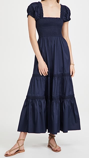 Tory Burch Smocked Midi Dress