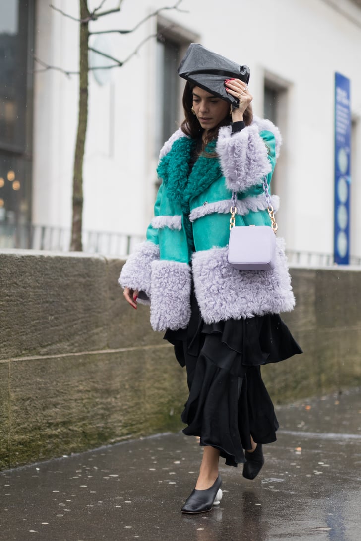 Make a Statement in a Colorful Fuzzy Coat | How to Layer Dresses ...
