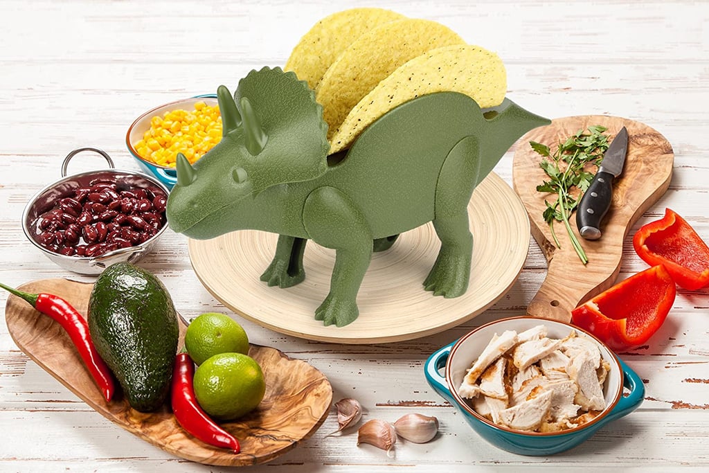 A Taco Helper: Funwares TriceraTaco Holder Ultimate Dinosaur Taco Stand