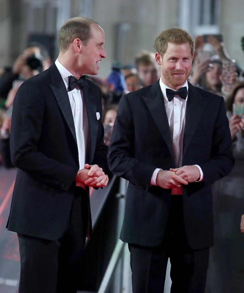 Prince William and Harry Star Wars Last Jedi Premiere 2017