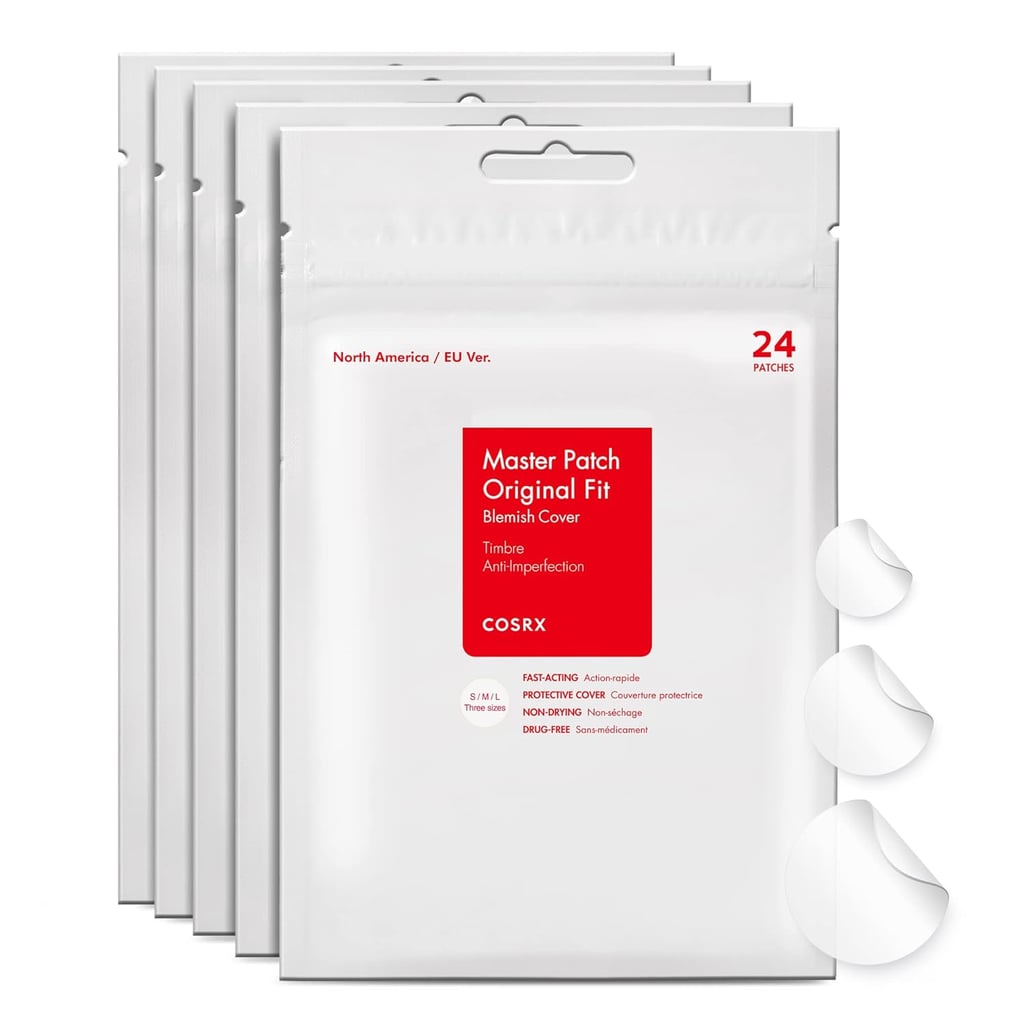 Cosrx Acne Pimple Patches ($16)
Longer flights always manage to bring even my most deep-rooted zits to fruition; I'll hop on a flight with clear skin and walk off of it with three fresh pimples. To counter developing zits at the source, I turn to these hydrocolloid acne patches from Cosrx. They're transparent and match my skin's tone, so they aren't super noticeable. The set also comes with patches in multiple sizes, so I can choose the option that's best suited to my spots.