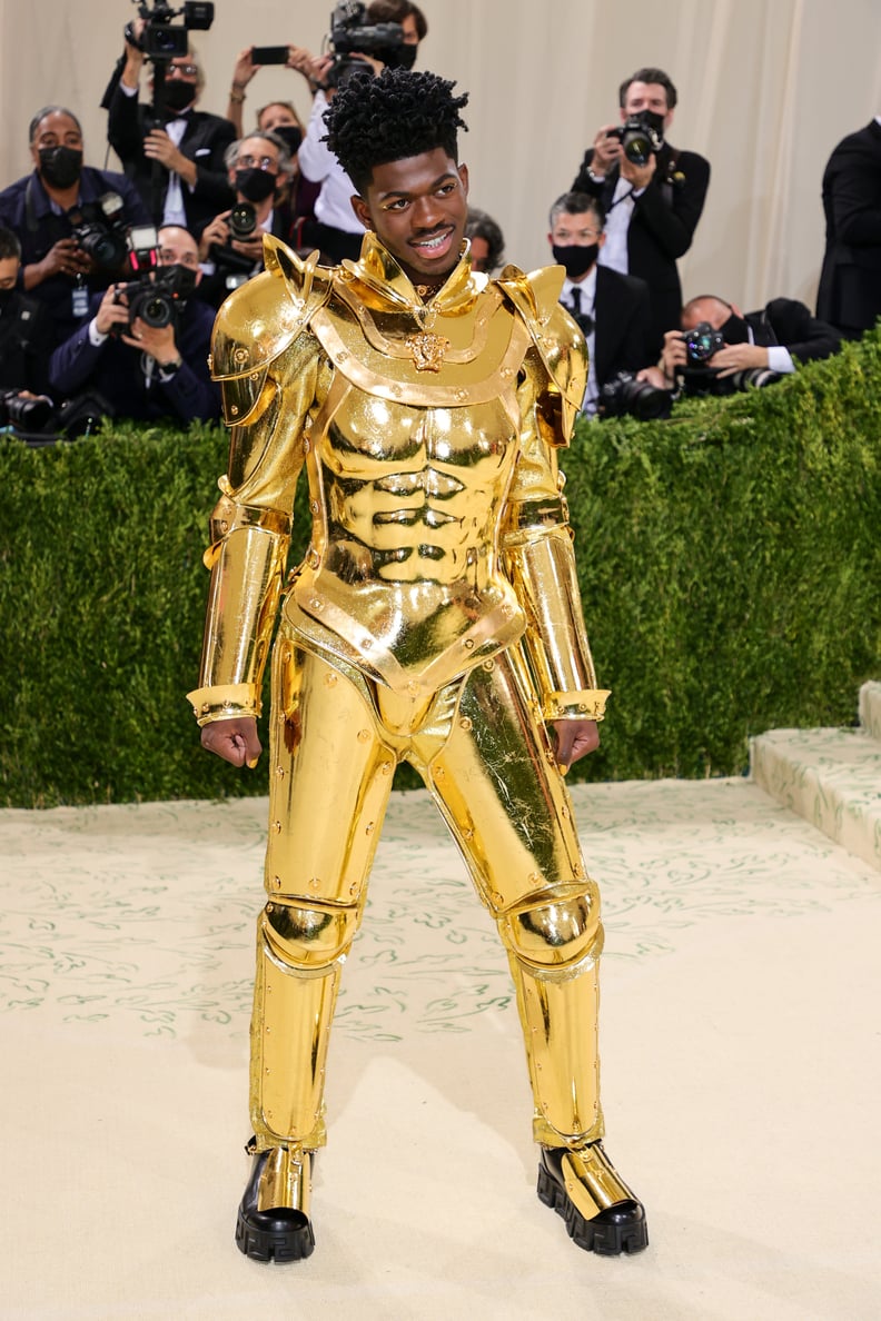 Lil Nas X Wears 3 Gold Versace Outfits at the 2021 Met Gala PS UK Fashion