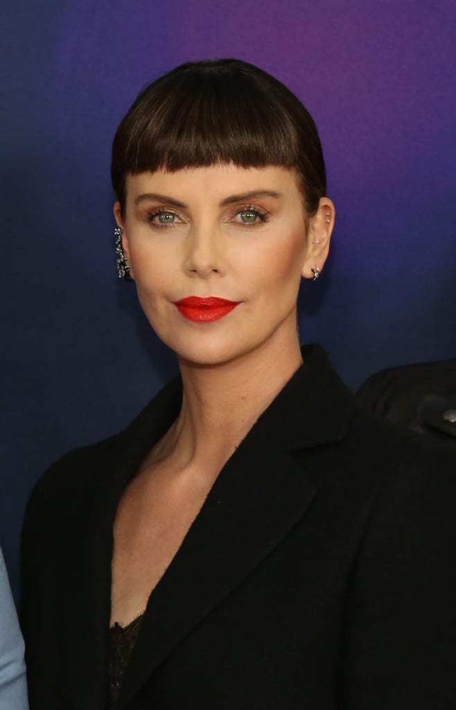 Charlize Theron's Bangs Hairstyle April 2019