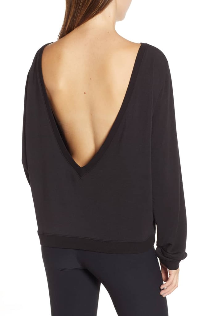 Good American Plunge Back Sweatshirt