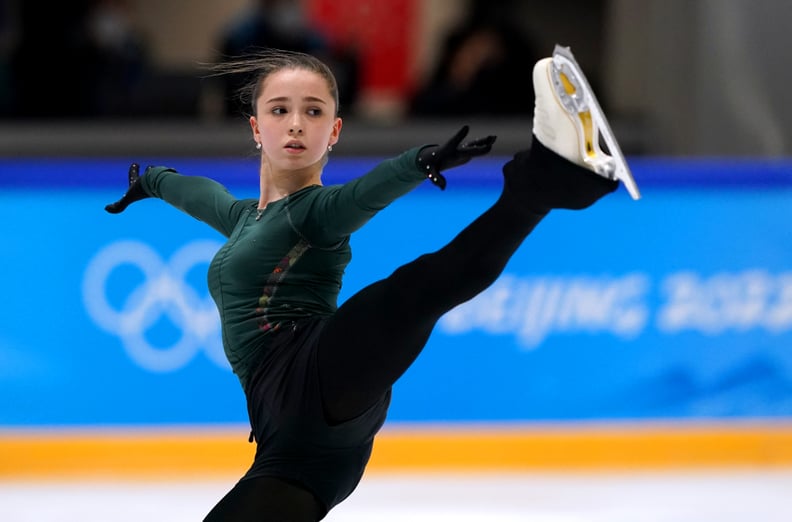 民国期间的卡米拉Valieva训练在九天的北京2022年冬季奥运会在中国首都体育馆。照片日期:2022年2月13日,星期天。(图片由Andrew Milligan / PA图像通过盖蒂图片社)
