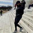Someone Spotted Kamala Harris Running the Lincoln Memorial Steps With Husband Doug Emhoff