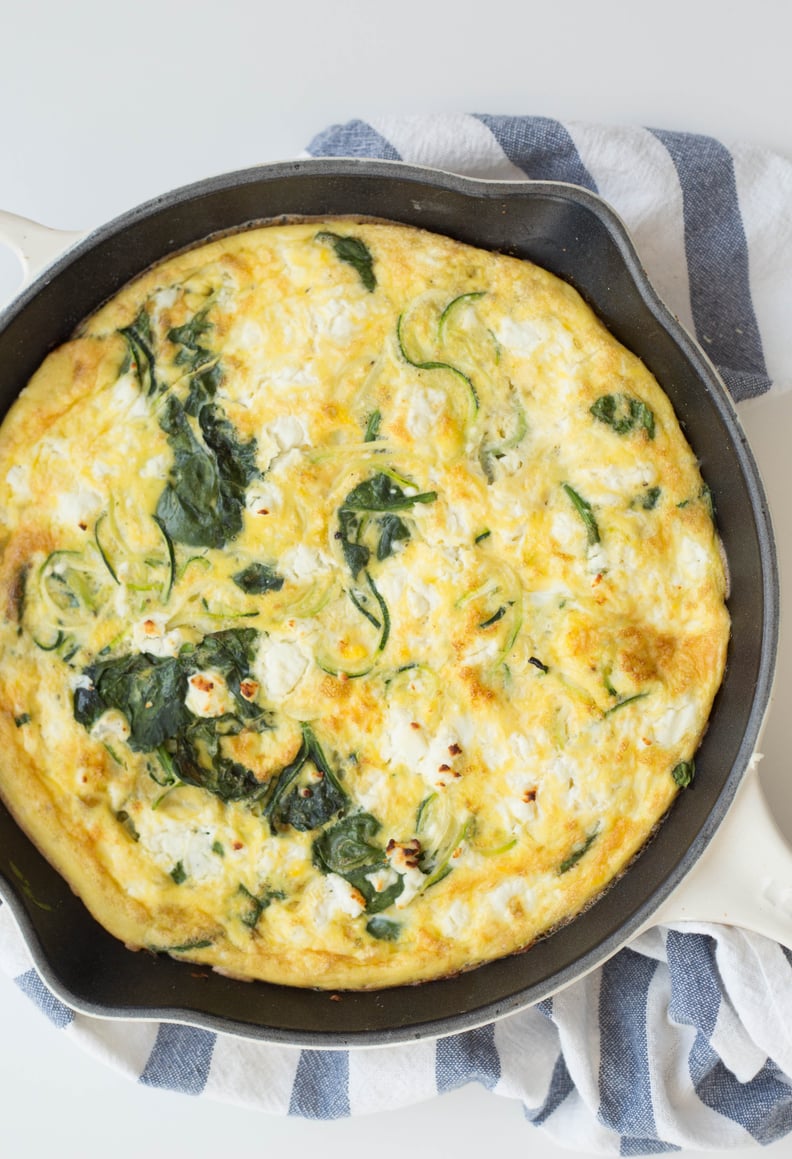 Zucchini Noodle and Goat Cheese Frittata