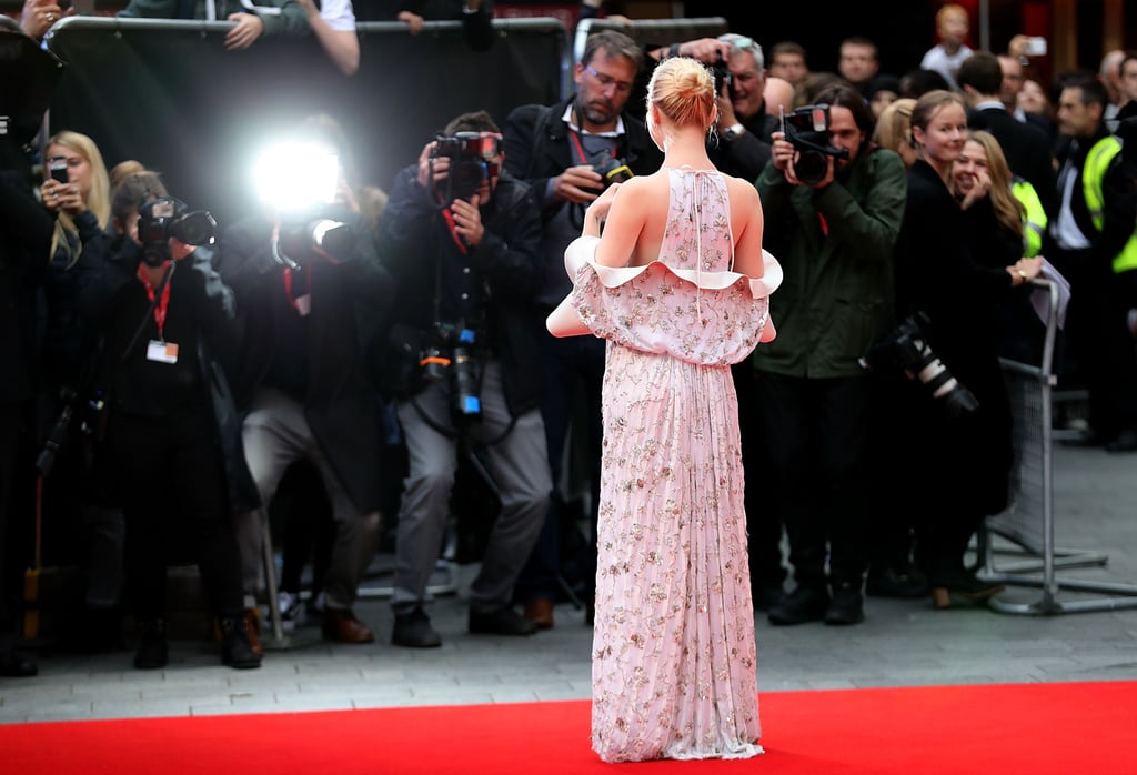 The Dress Draped Elegantly in the Back
