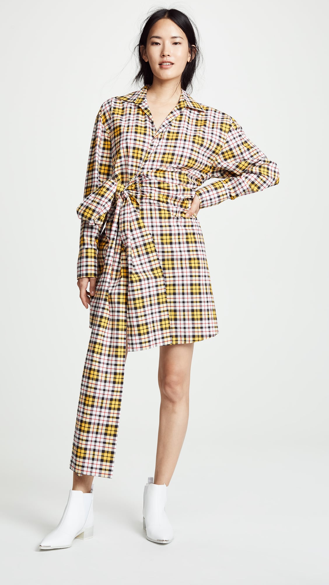 yellow check outfit