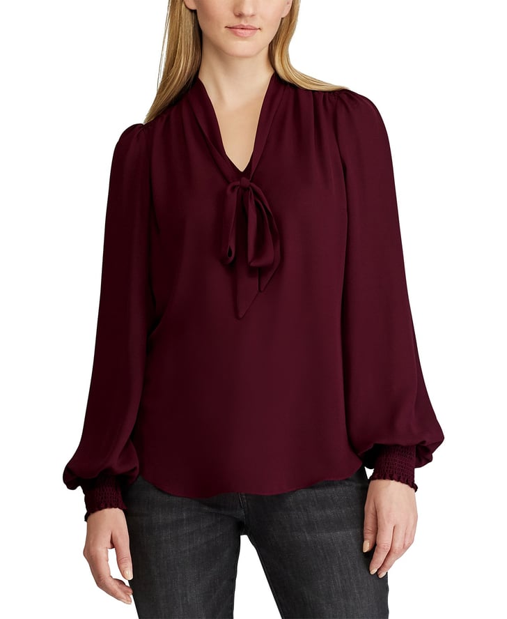 Lauren Ralph Lauren TieNeck Top Versatile and Flattering