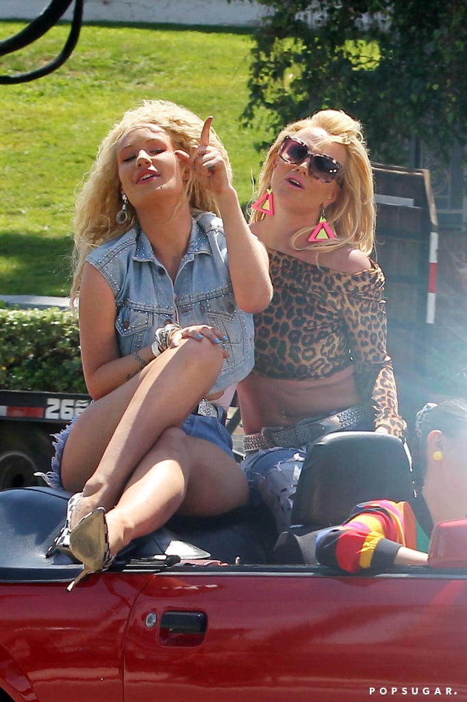 Britney Spears and Iggy Azalea Film the "Pretty Girls" Video