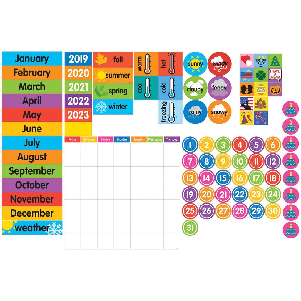 A Colourful Calendar: Dowling Magnets Giant Magnetic Calendar Set