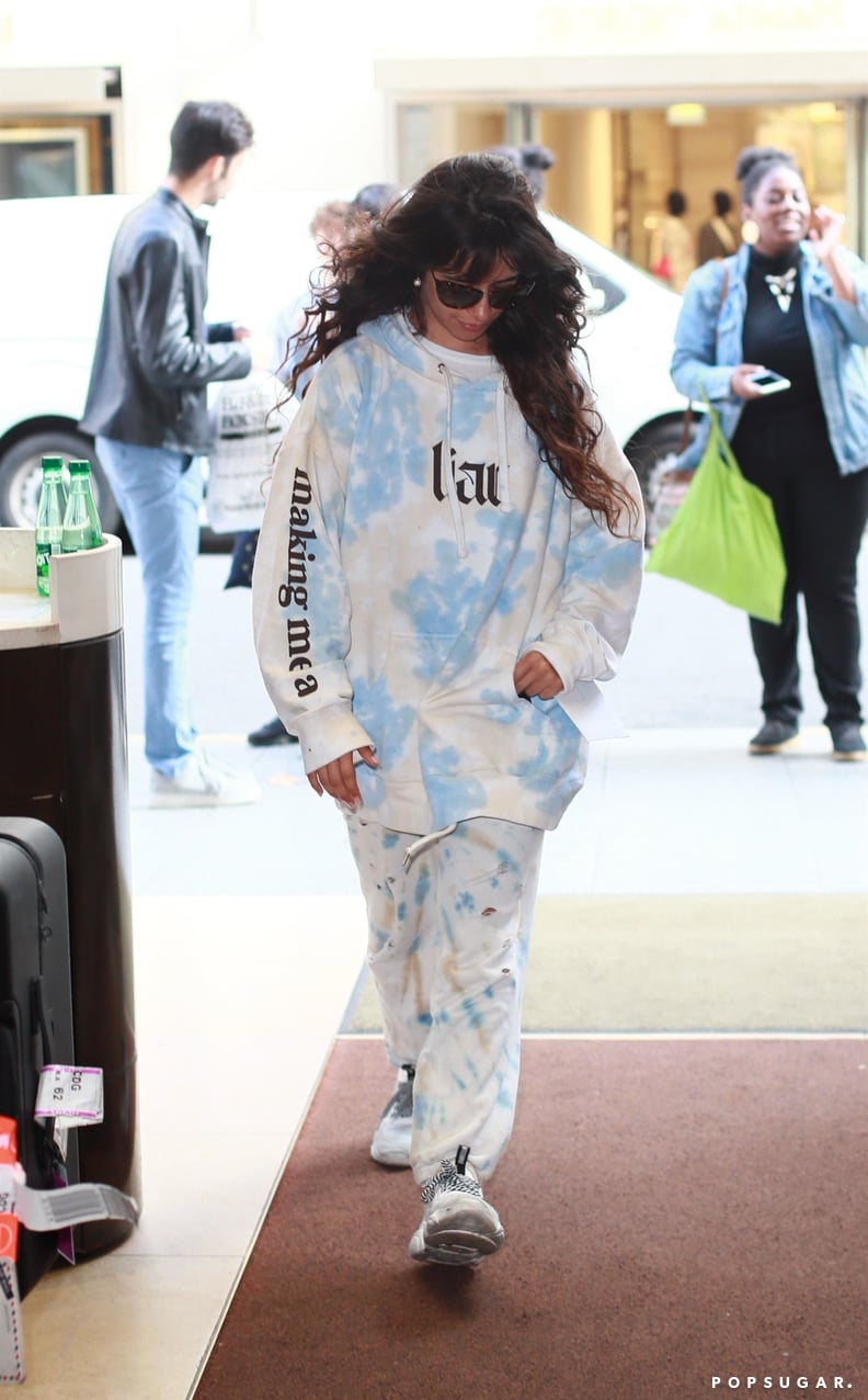 Camila Cabello Wearing Her Tie-Dye Liar Hoodie in Paris