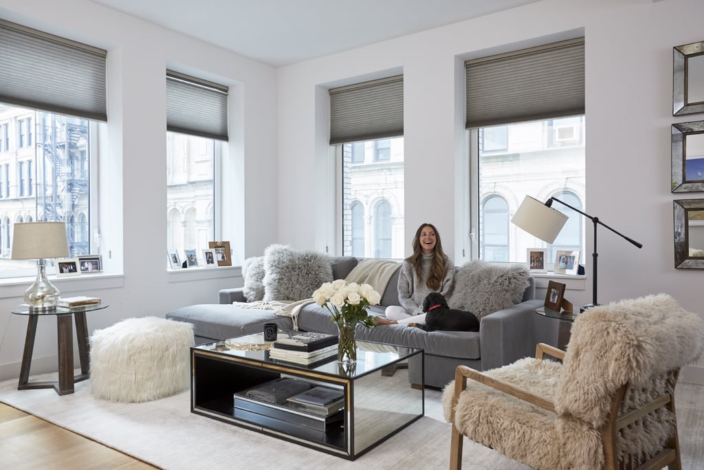 "I'm obsessed with my Mongolian fur chair in my living room. It's just a super special, unique piece that makes my living room pop," Arielle says of the statement seating piece.