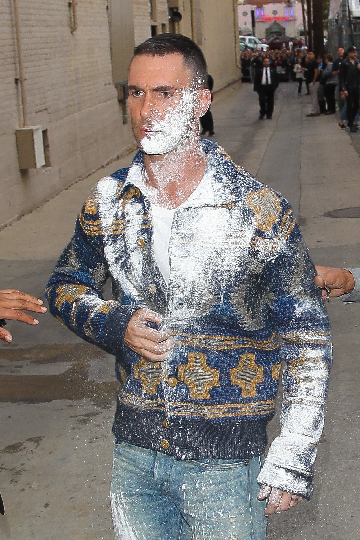  Adam  Levine  Hit With Powdered Sugar  May 2022 POPSUGAR 