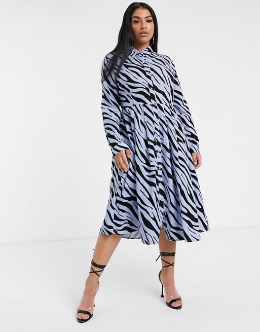 Glamorous Curve Zebra Midi Dress